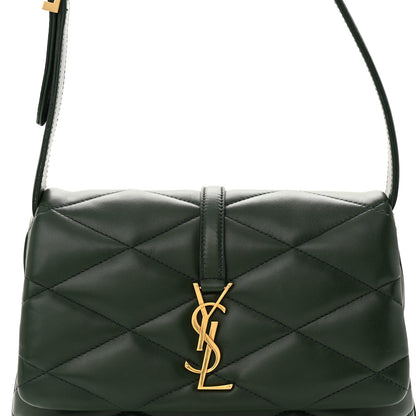 Saint Laurent Lambskin Quilted Le 57 Diamond Shoulder Bag Vert Fonce 8 of 11