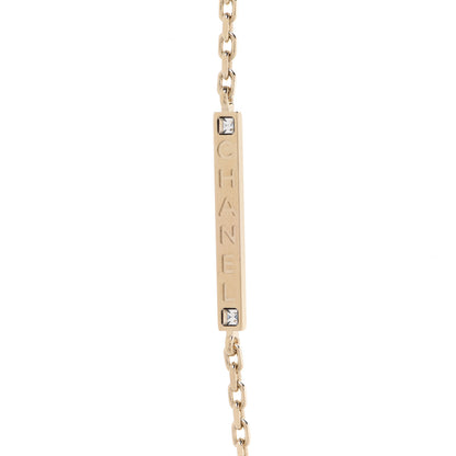 Chanel Crystal CC Pendant Necklace Gold 5 of 7