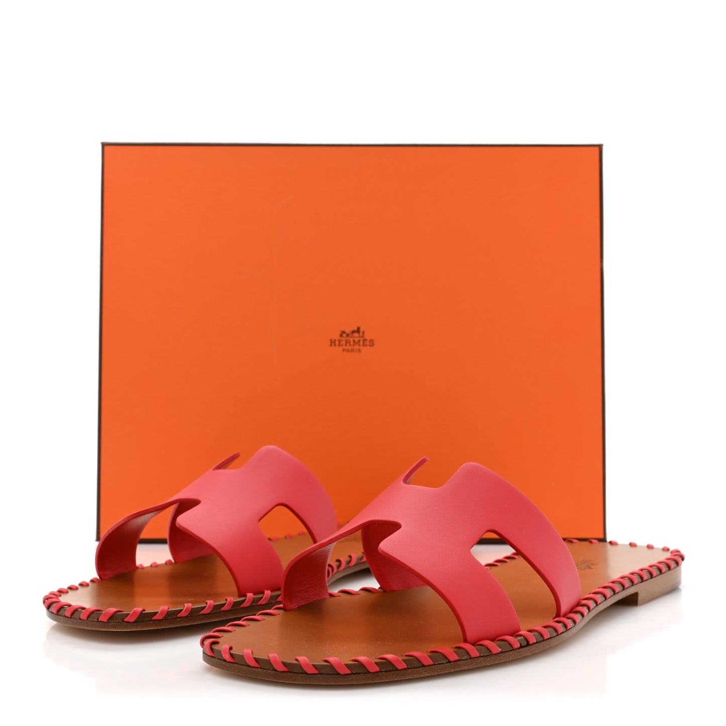 Box Calfskin Braided Oran Sandals 39 Rouge Grenadine