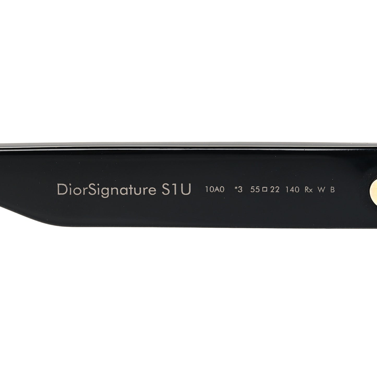 Acetate Diorsignature S1U Square Sunglasses Black