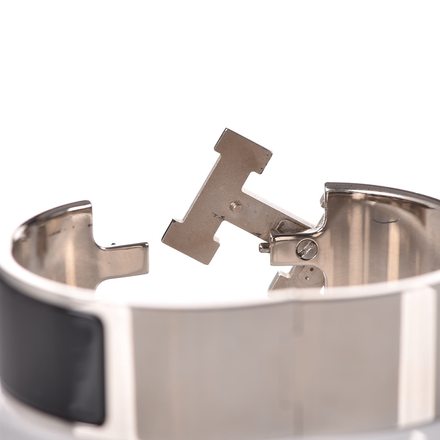 Hermes Enamel Wide Clic Clac H Bracelet PM Black 4 of 7