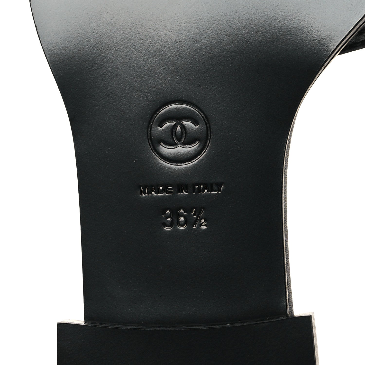 Chanel Shiny Calfskin CC Mules 36.5 Black 7 of 8