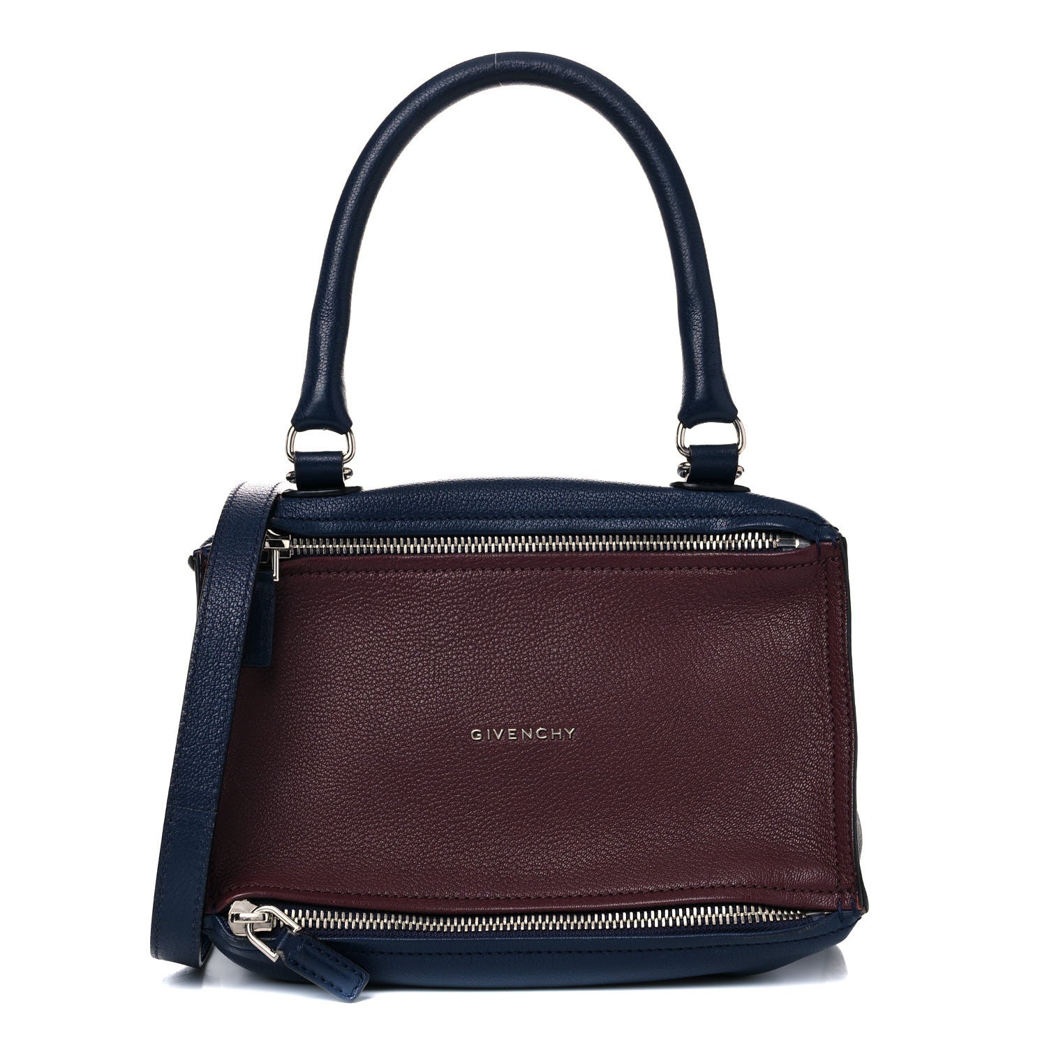 Givenchy Sugar Goatskin Small Pandora Navy Burgundy 1 of 13