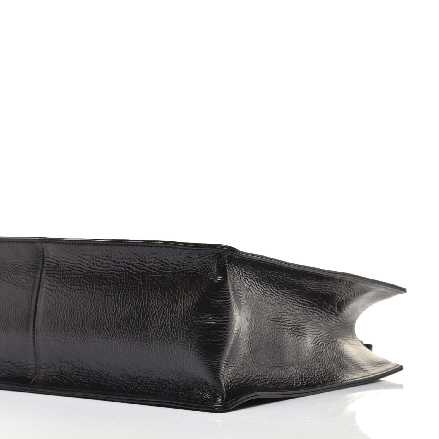 Chanel Shiny Aged Calfskin Shopping Bag Black 9 of 10