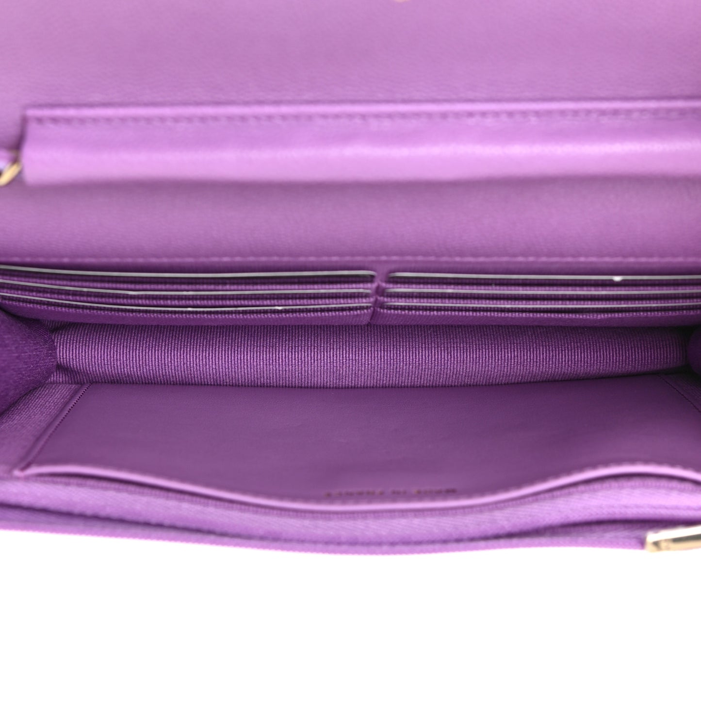 Caviar Quilted Wallet On Chain WOC Purple