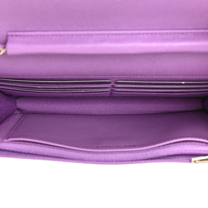 Chanel Caviar Quilted Wallet On Chain WOC Purple 5 of 11