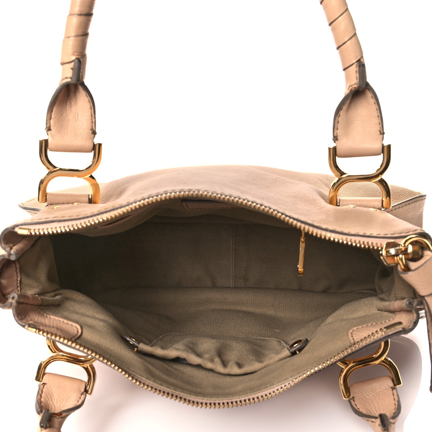 Chloe Calfskin Medium Marcie Nude Satchel Natural 5 of 13