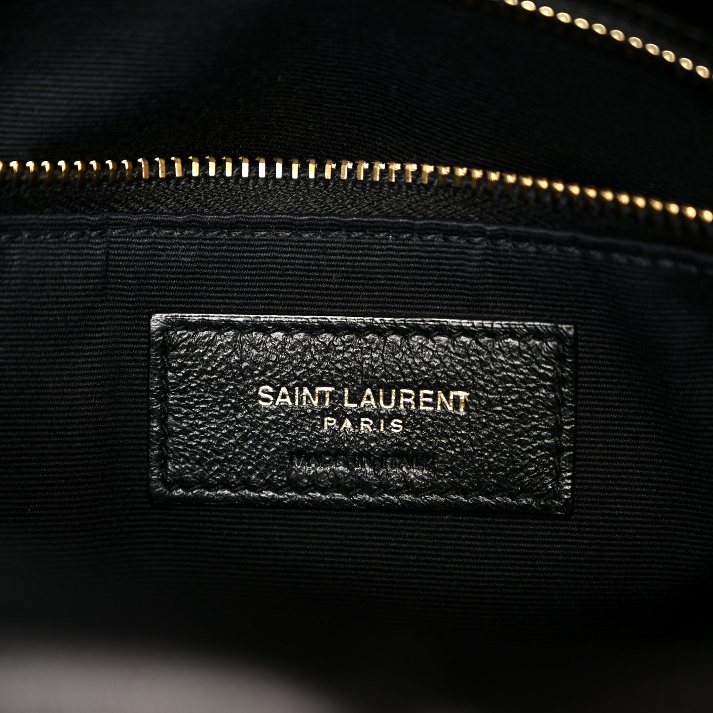 Lambskin Quilted Small Loulou Puffer Monogram Chain Satchel Black