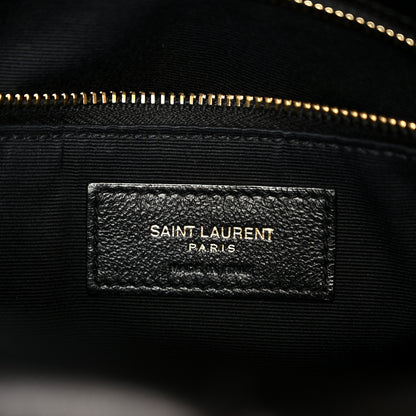 Saint Laurent Lambskin Quilted Small Loulou Puffer Monogram Chain Satchel Black 6 of 11