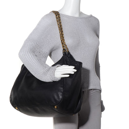 Prada Soft Calf Chain Tote Nero Black 2 of 10