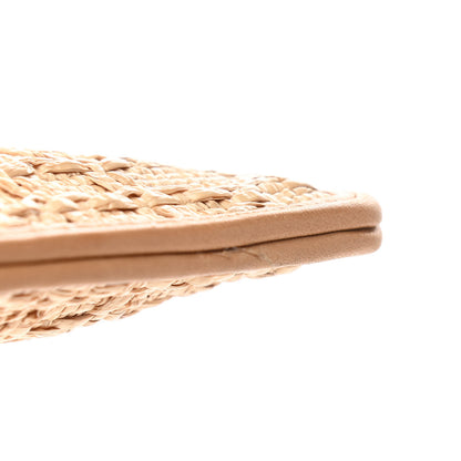 Christian Dior Raffia Cannage Medium Caro Daily Zipped Pouch Natural 11 of 11