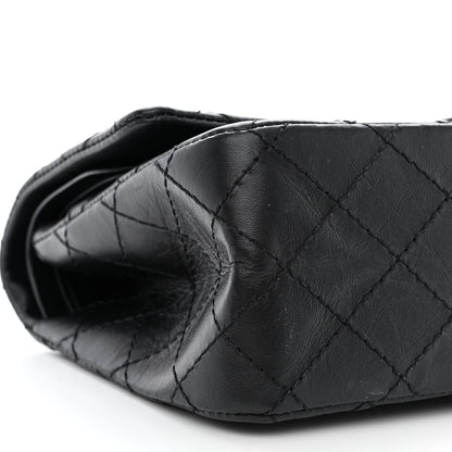 Chanel Aged Calfskin Quilted 2.55 Reissue 225 Flap So Black 9 of 11