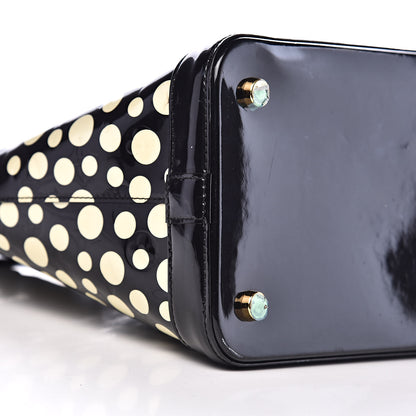 Louis Vuitton Vernis Kusama Infinity Dots Lockit MM Black 7 of 11