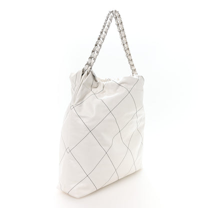 Chanel Shiny Calfskin Quilted Chanel 22 White Black 4 of 11