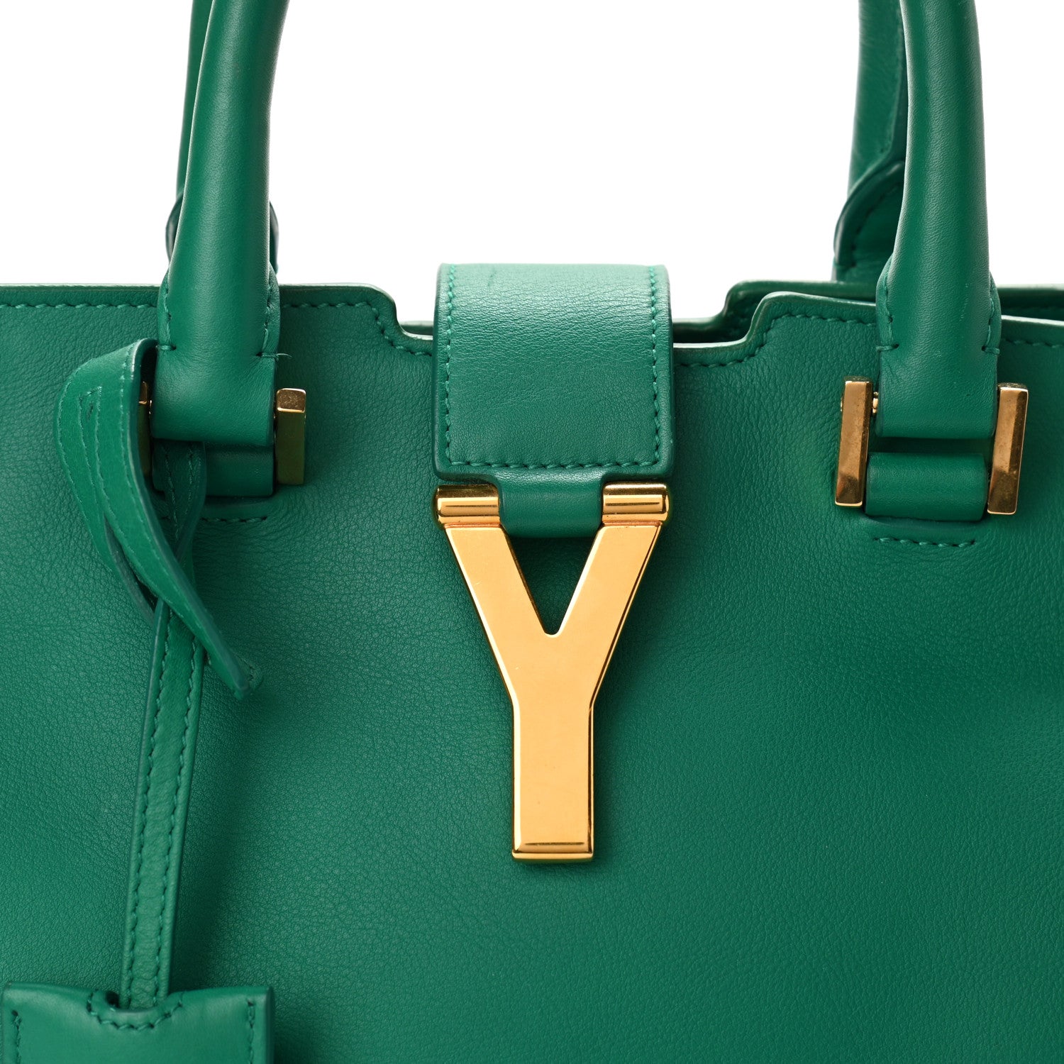 Saint Laurent Calfskin Small Classic Y Cabas Green 7 of 11