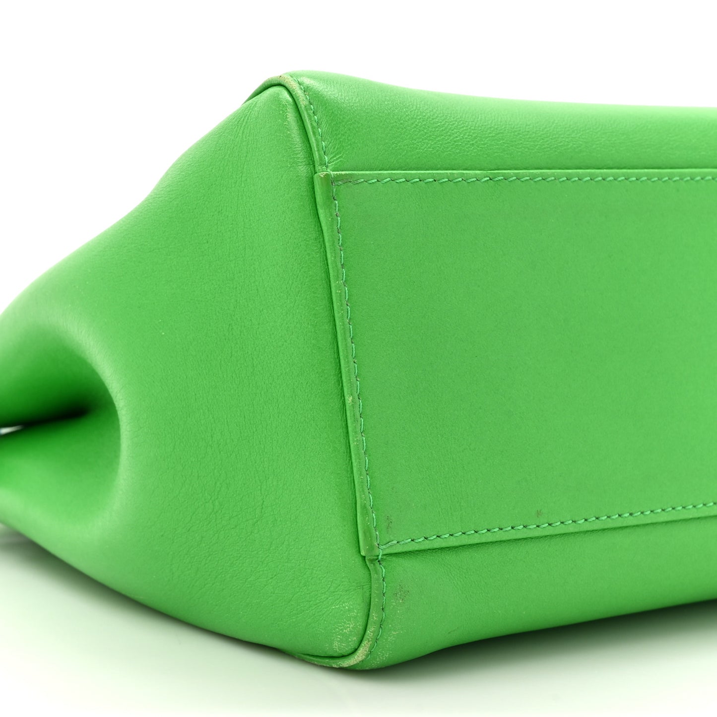 Nappa Mini Peekaboo Iconic Satchel Tomatillo