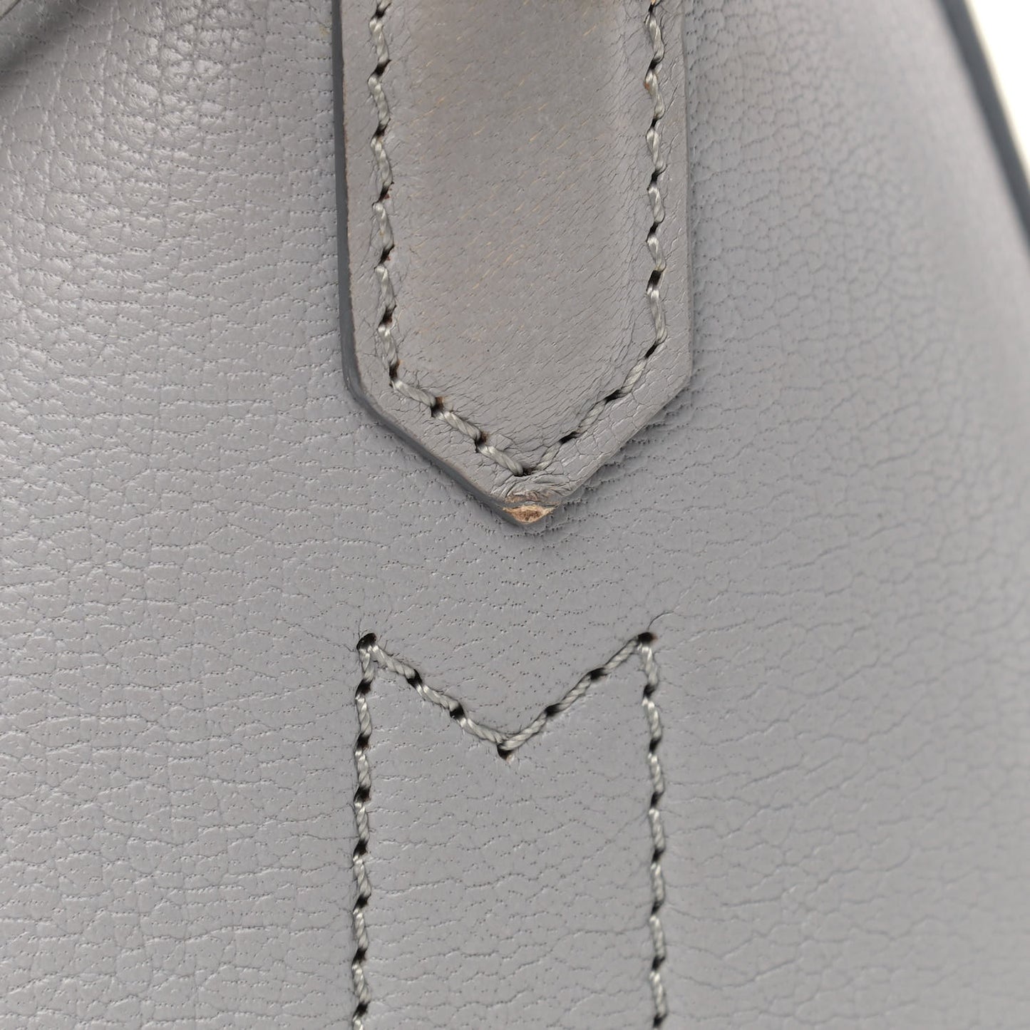 Sugar Goatskin Mini Antigona Pearl Grey