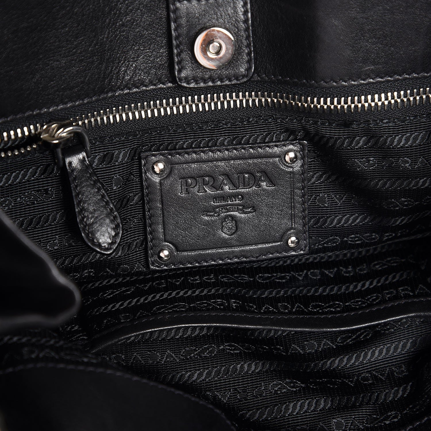 Prada Soft Calf Shoulder Bag Nero Black 6 of 7