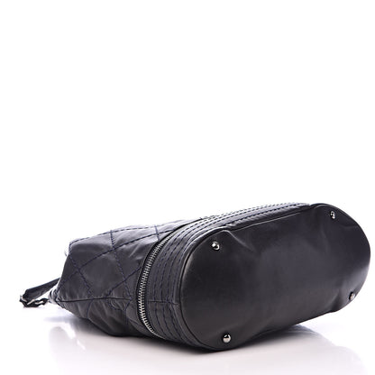 Chanel Lambskin Stitched Expandable Tote Navy 4 of 15