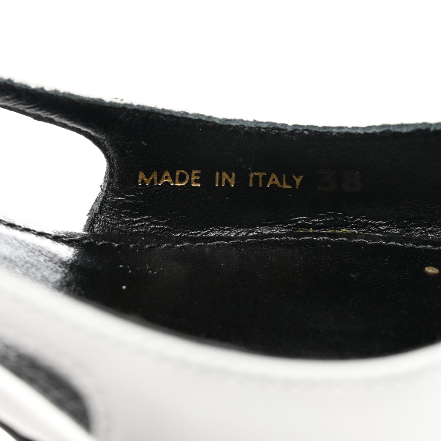 Spazzolato Pointed Toe 55mm Slingback Pumps 38 White