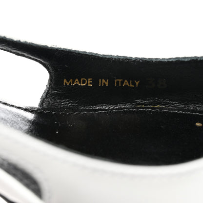 Prada Spazzolato Pointed Toe 55mm Slingback Pumps 38 White 8 of 9