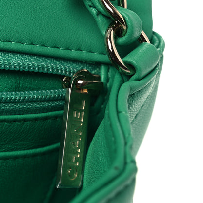 Chanel Lambskin Quilted Mini Rectangular Flap Green 12 of 12