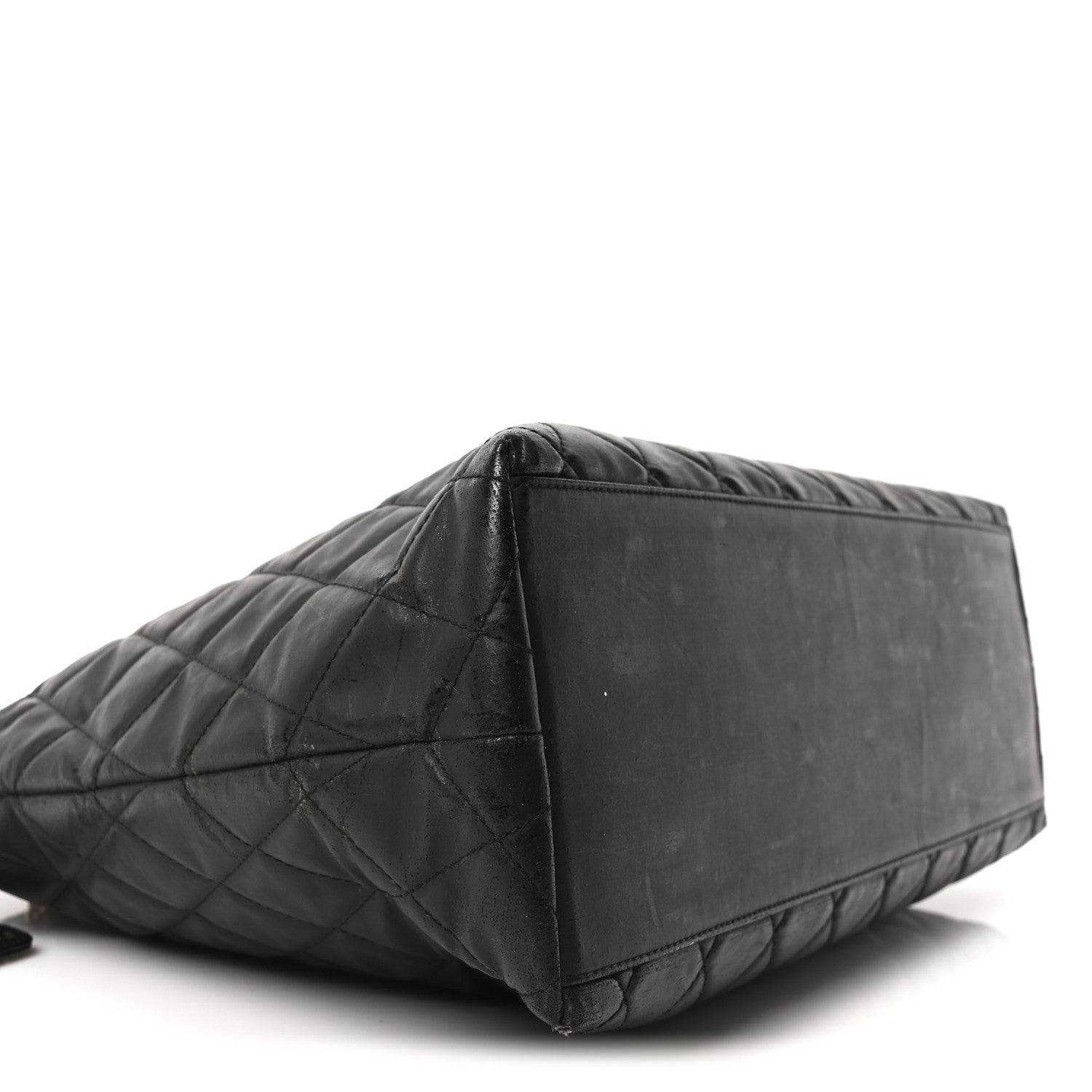 Chanel Vinyl Quilted Shoulder Bag Black 9 of 10