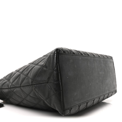 Chanel Vinyl Quilted Shoulder Bag Black 9 of 10