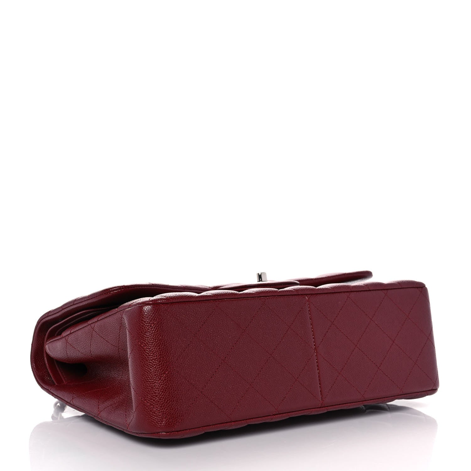 Chanel Caviar Quilted Jumbo Double Flap Dark Red 4 of 10