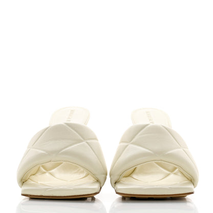 Bottega Veneta Nappa Quilted Rubber Lido Mule Sandals 37 Sea Salt 2 of 8