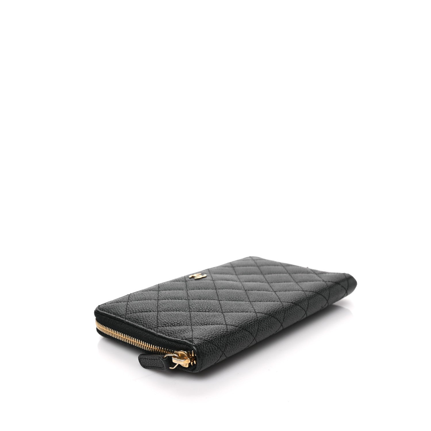 Chanel Caviar Quilted Large Zip Around Organizer Wallet Black 4 of 6