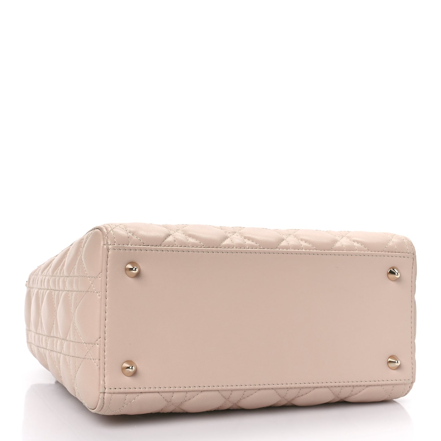 Lambskin Cannage Medium Lady Dior Rose Poudre