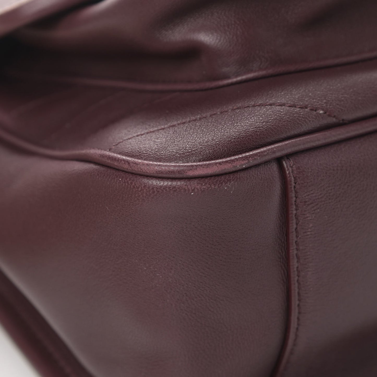 Lambskin Matelasse Monogram Medium Niki Chain Satchel Burgundy