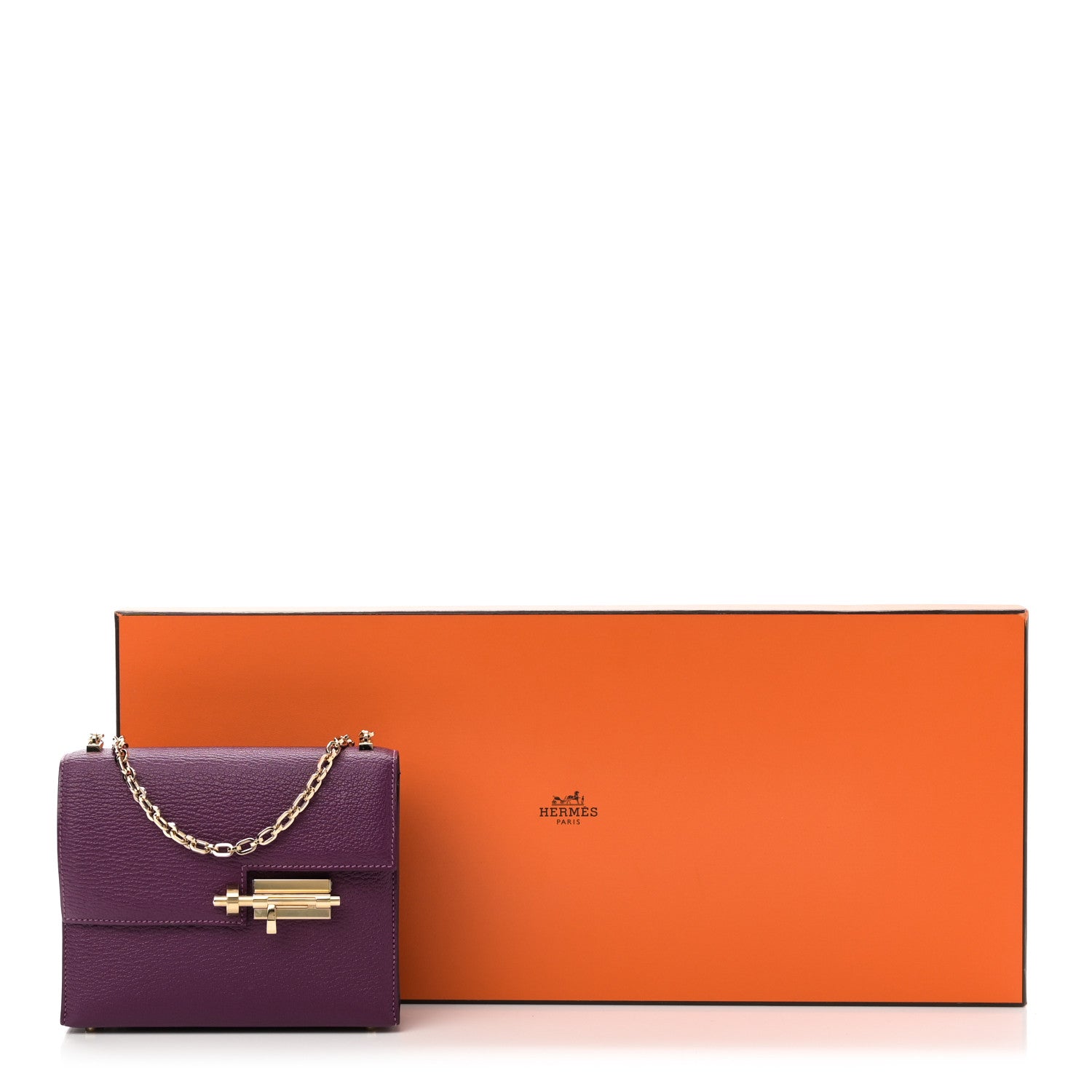 Hermes Chevre Mysore Mini Verrou Chaine Bag Anemone 1738025
