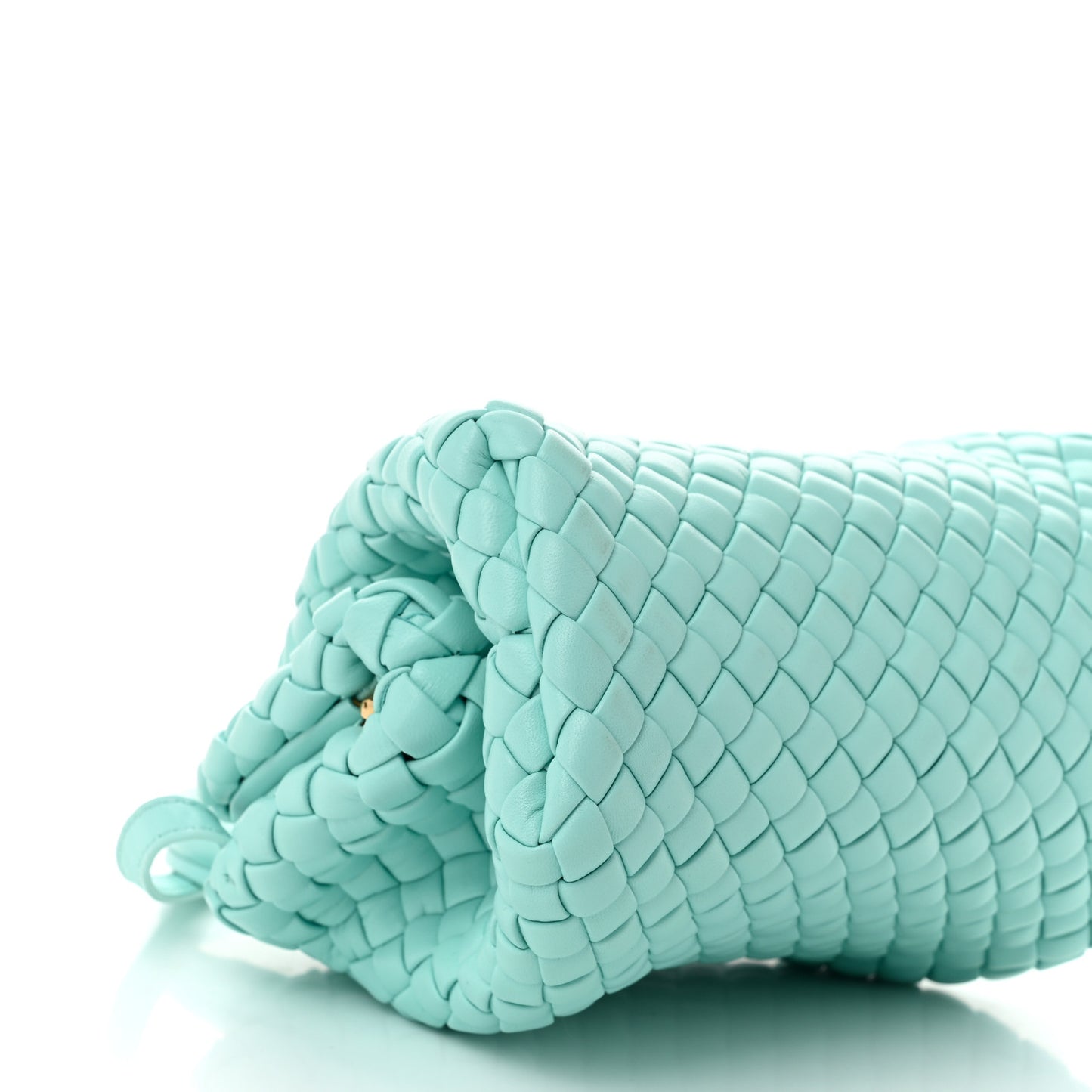 Nappa Intreccio Mini Padded Handle Bag Celadon