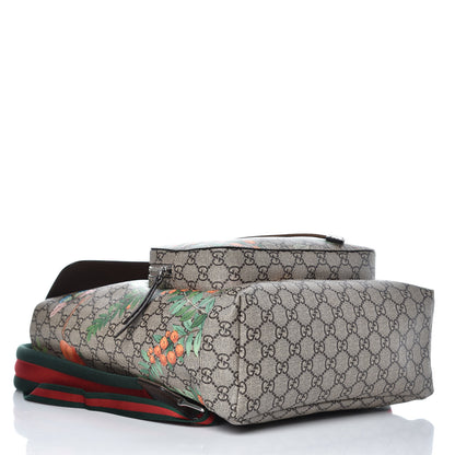 Gucci GG Supreme Monogram Tian Web Single Buckle Backpack Beige Multicolor New Acero 4 of 7