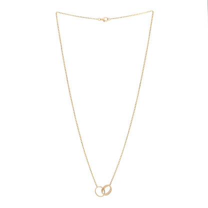 Cartier 18K Yellow Gold Diamond Interlocking LOVE Necklace 3 of 7