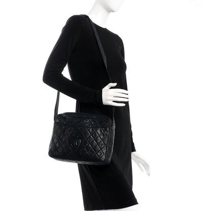 Chanel Lambskin Quilted CC Camera Case Black 2 of 11