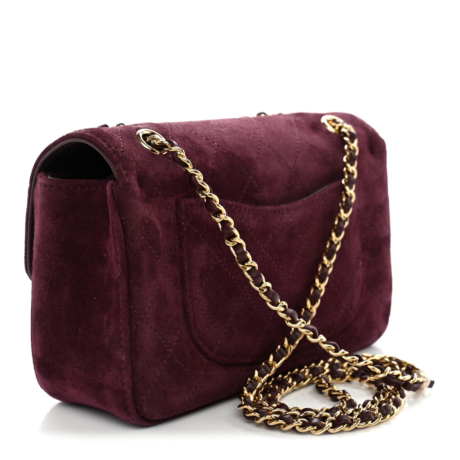 Chanel Suede Calfskin Mini Souplissimo Flap Burgundy 2 of 10