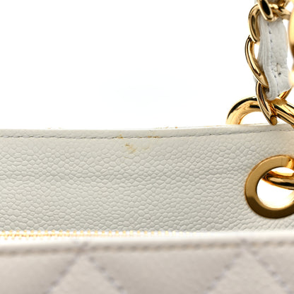 Chanel Caviar Quilted Grand Shopping Tote GST White 11 of 16