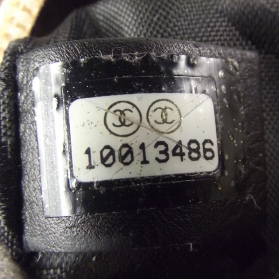 Chanel Calfskin Quilted Cambon Pochette Beige Black 14 of 14