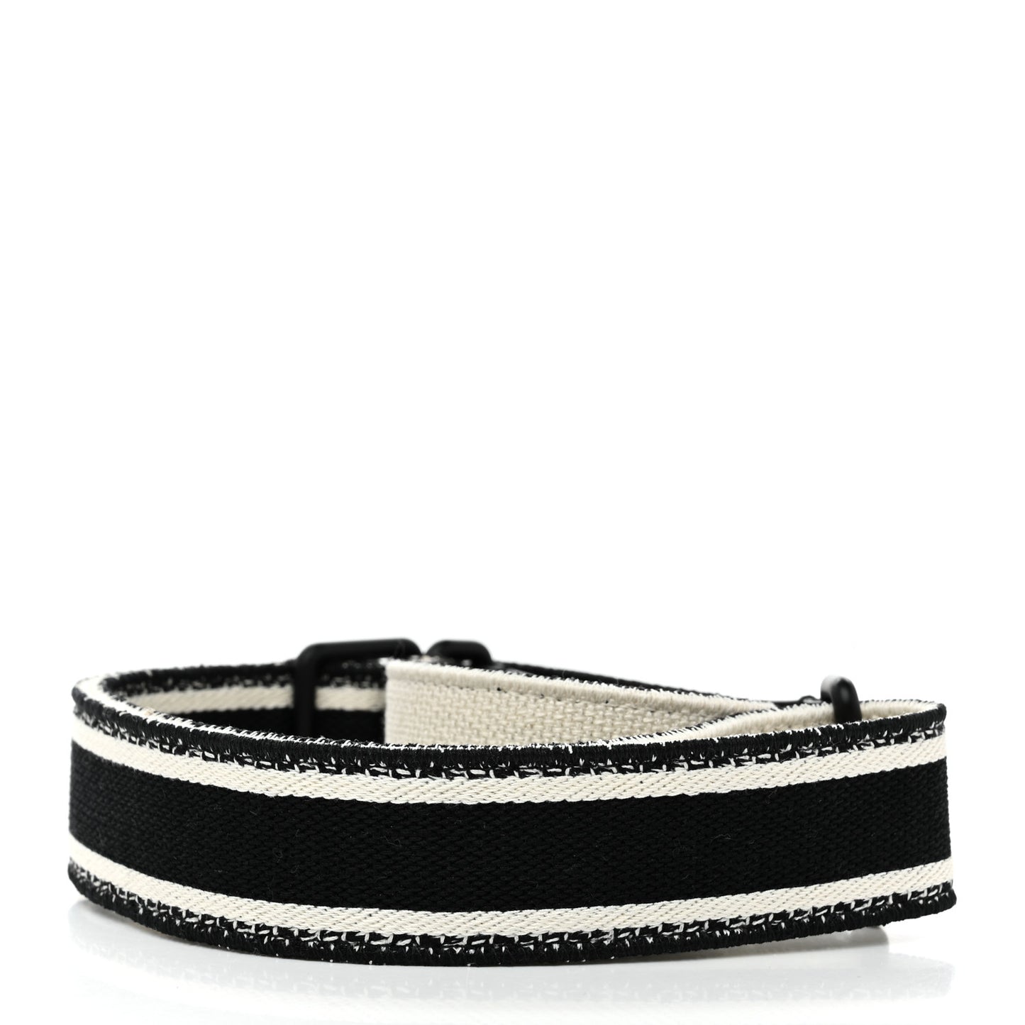 Canvas Embroidered Shoulder Strap Black Ultramatte