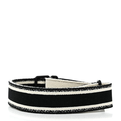 Christian Dior Canvas Embroidered Shoulder Strap Black Ultramatte 2 of 6