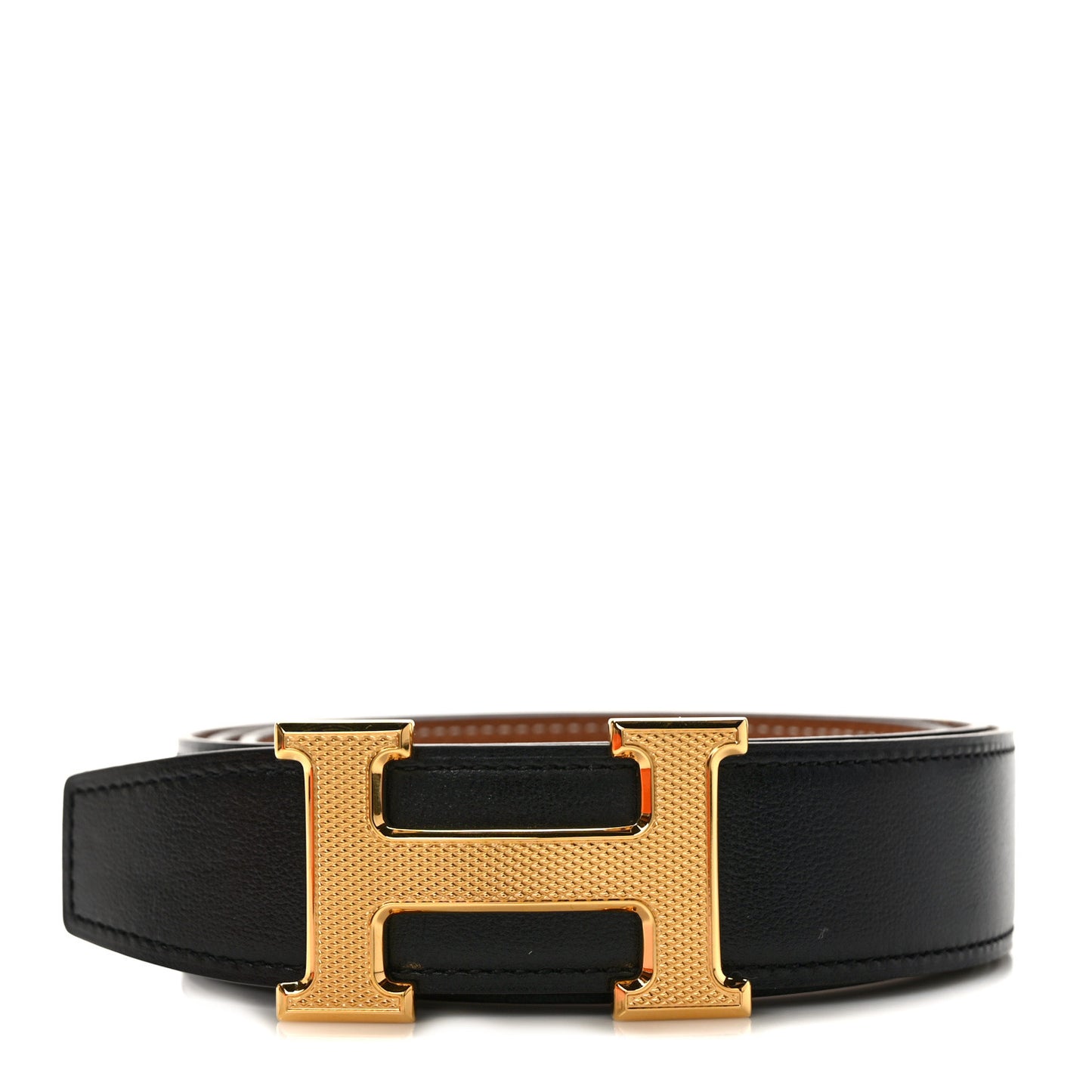 Box Togo 32mm Guilloche H Belt 100 40 Black Gold