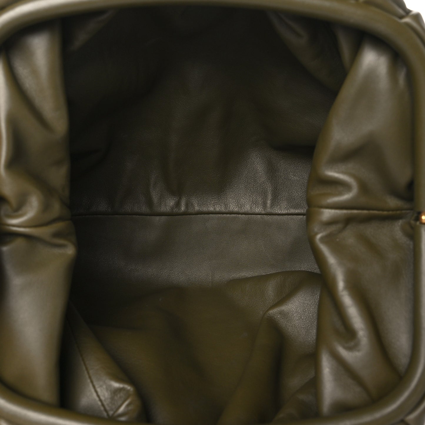 Smooth Butter Calf The Pouch Oversized Clutch Kaki Fondent