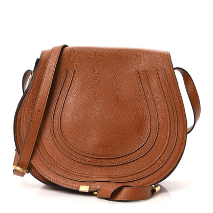 Chloe Calfskin Medium Marcie Round Crossbody Bag Tan 2 of 19