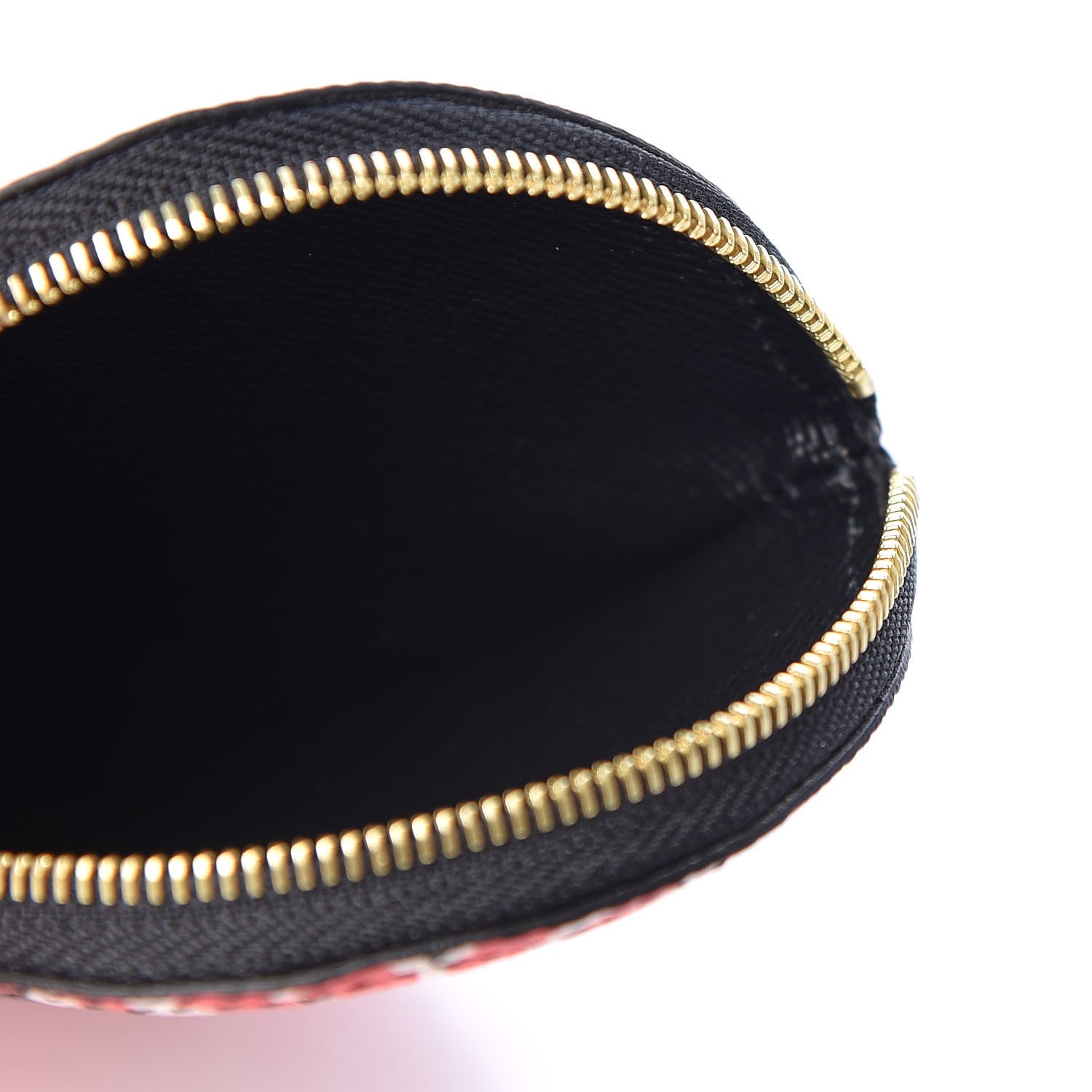 Louis Vuitton Monogram Giant Crafty Round Coin Purse Creme Rouge 4 of 6