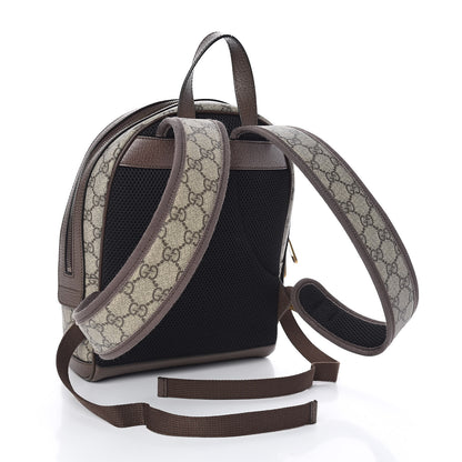 Gucci GG Supreme Monogram Calfskin Web Small Ophidia Day Backpack Beige Ebony New Acero 3 of 10