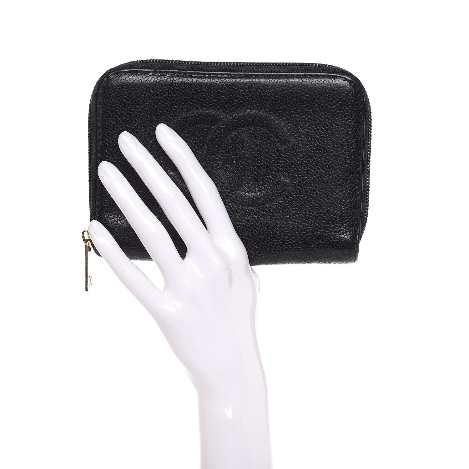 Chanel Caviar Timeless CC Zip Around Organizer Wallet Black 2 of 11