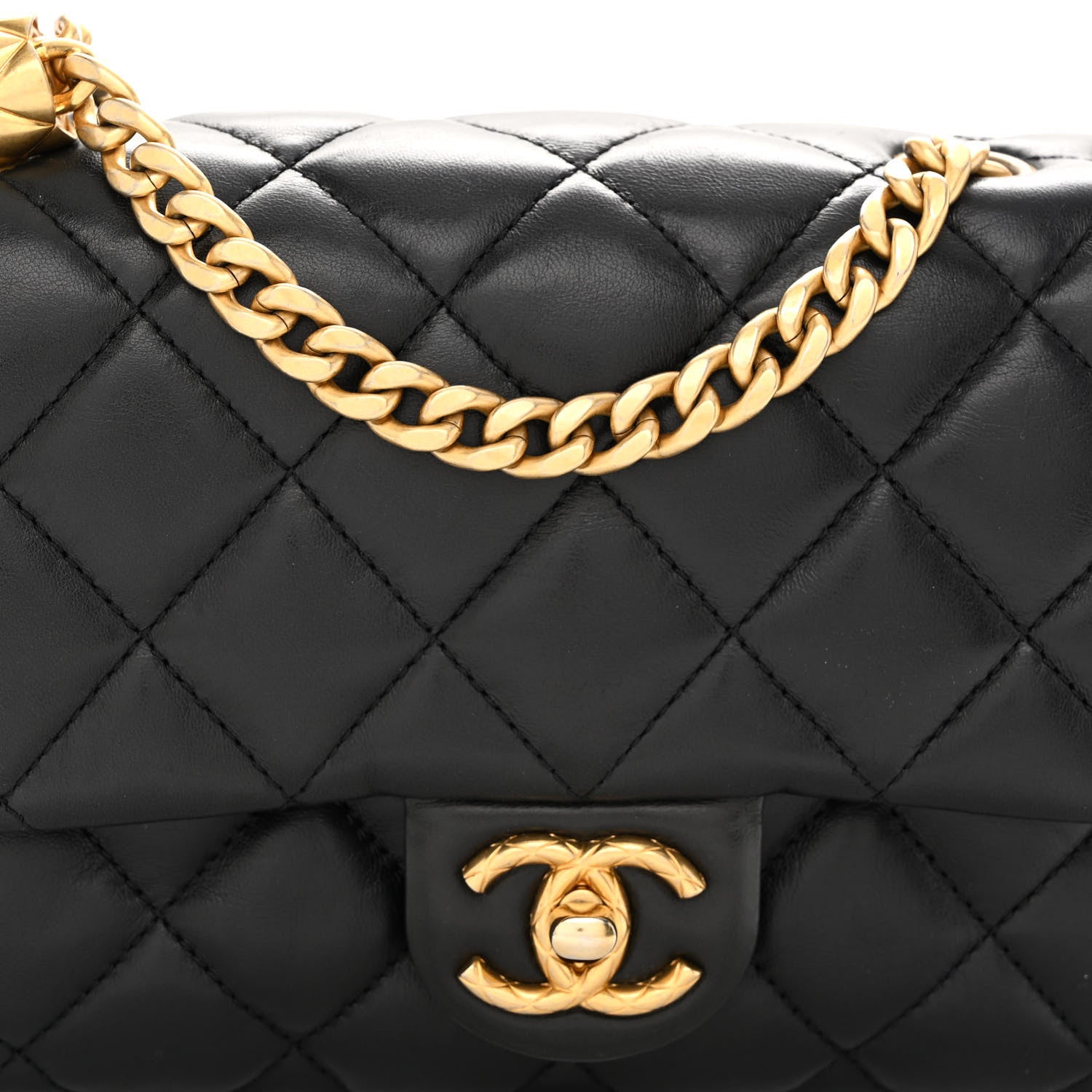 Chanel Lambskin Quilted Small Pillow Crush Flap Black 7 of 10